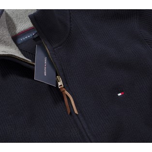 TOMMY HILFIGER SWETER MESKI NA ZAMEK_FULL ZIP GRANAT